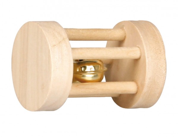 Nager Spielzeug Rassel mit Glocke L: 7 cm ø: 5 cm
