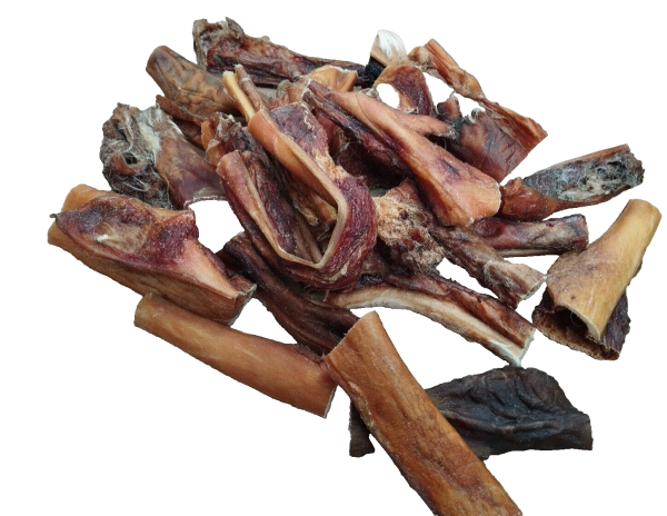 getrocknete Rinderkopfhaut 5 Kg ( 5X 1 Kg ) ca. 3-15 cm